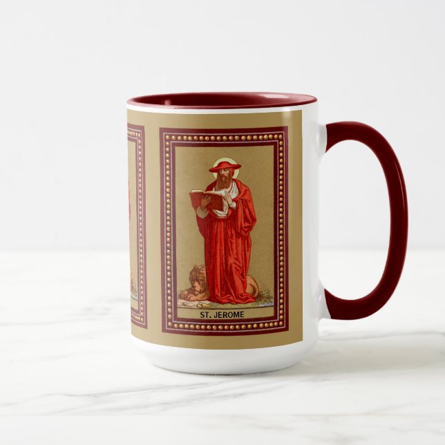 St. Jerome as Cardinal with Lion (P 004) Mug (Right)