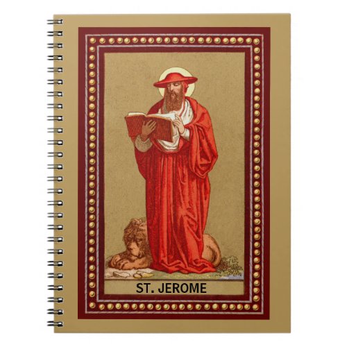 St Jerome as Cardinal with Lion P 004 Notebook