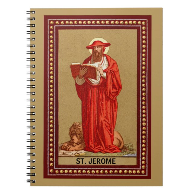 St. Jerome as Cardinal with Lion (P 004) Notebook (Front)
