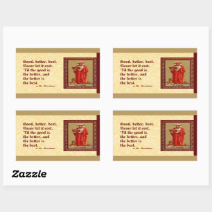 St. Jerome as Cardinal with Lion (P 004) Rectangular Sticker