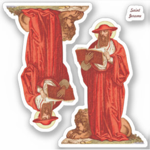 St. Jerome as Cardinal with Lion (P 004) Sticker