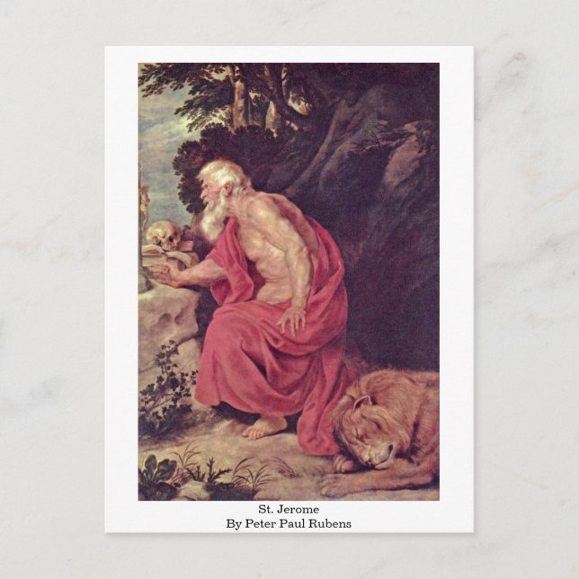 St. Jerome By Peter Paul Rubens Postcard (Front)