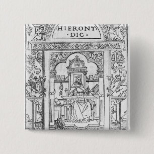 St. Jerome in his Study Pinback Button