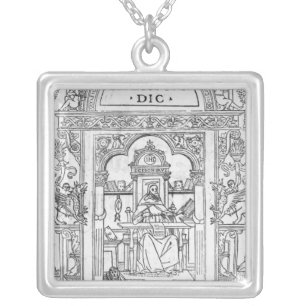 St. Jerome in his Study Silver Plated Necklace