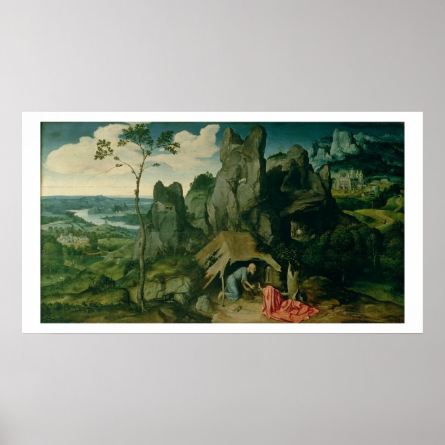 St. Jerome in the Desert (oil on panel) (see also Poster (Front)