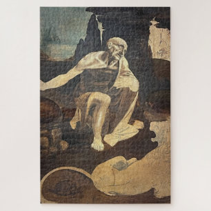 St. Jerome in the Wilderness–Unfinished Leonardo Jigsaw Puzzle