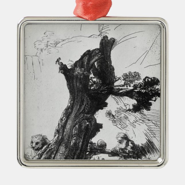 St. Jerome Writing, 1648 Metal Ornament (Front)