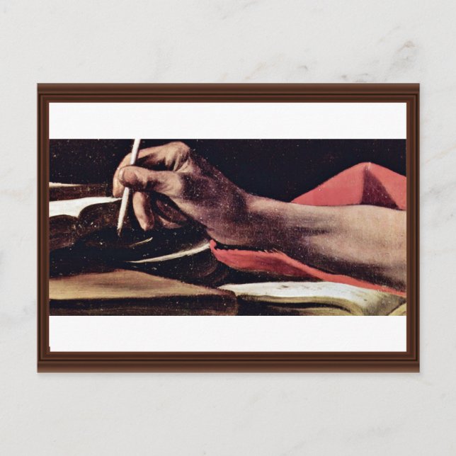 St. Jerome, Writing Detailed By Michelangelo Meris Postcard (Front)
