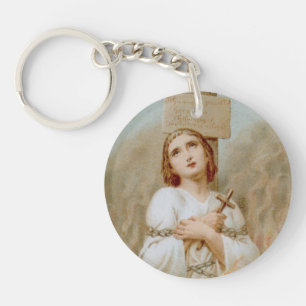 St. Joan of Arc Burning at the Stake (BF 01) Keychain