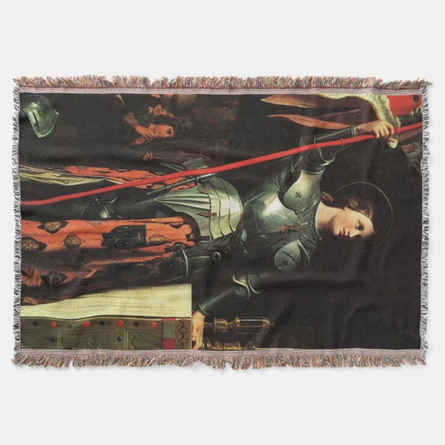 St Joan of Arc Catholic Saint Blanket (Front)