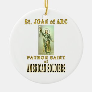 ST JOAN of ARC Ceramic Ornament