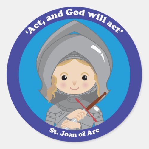 St Joan of Arc Classic Round Sticker