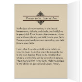 St. Joan of Arc Flag Soldier Catholic Cards (Inside (Left))