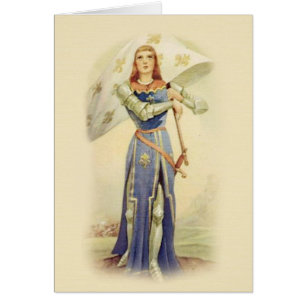 St. Joan of Arc Flag Soldier Catholic Cards
