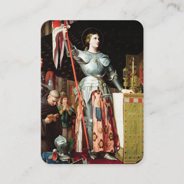 St. Joan of Arc Flag Soldier Catholic Holy Card Zazzle