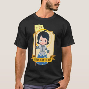 St Joan Of Arc For Kids Cute Catholic Girl Saints T-Shirt