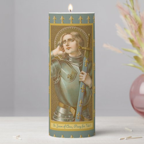 St Joan of Arc JM 28 3x8 Pillar Candle