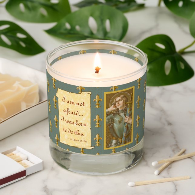 St. Joan of Arc (JM 28; Quote 1) Scented Candle (Lit)