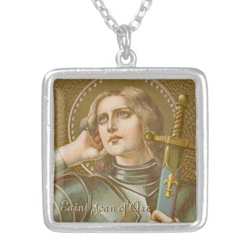 St Joan of Arc JM 28 Silver Plated Necklace