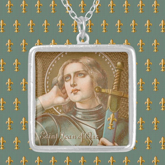 St. Joan of Arc (JM 28) Silver Plated Necklace (Creator Uploaded)