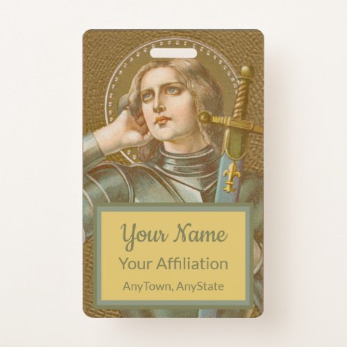 St Joan of Arc JM 28 Style 1 Badge