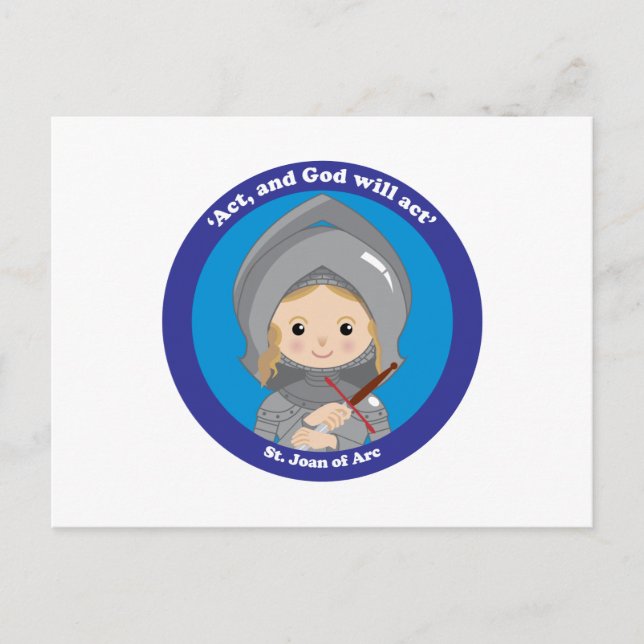 St. Joan of Arc Postcard (Front)