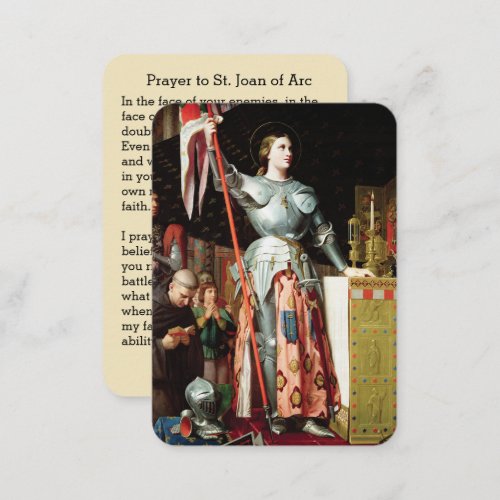 St Joan of Arc Religious Catholic Holy Card