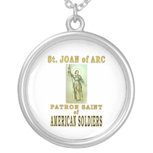 ST JOAN of ARC Silver Plated Necklace