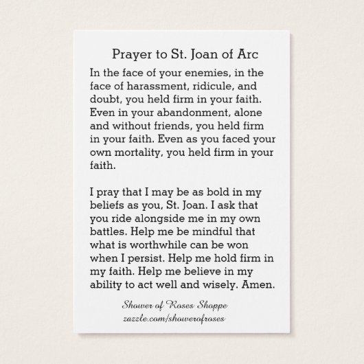 St. Joan of Arc St. Michael Angels Soldier (Back)