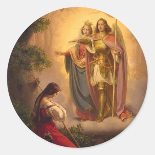 St Joan of Arc St Michael Catherine Alexandria Classic Round Sticker