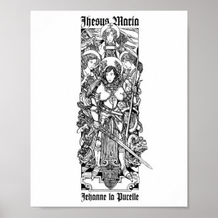St. Joan of Arc with her Voices 8" x 10" Print