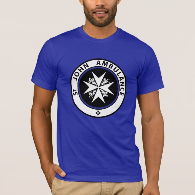 St John Ambulance Brigade Retro 1888 Logo T-Shirt (Front)