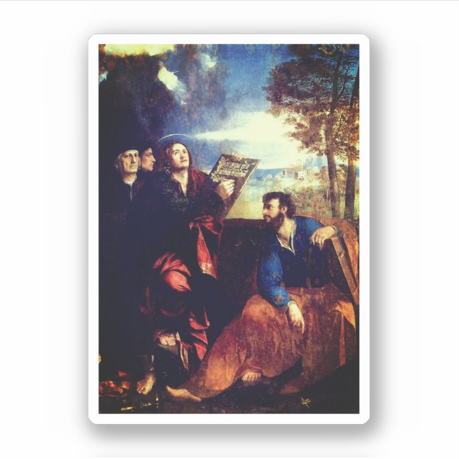St John and St Bartholomew (right) by Dosso Dossi Sticker (Front)