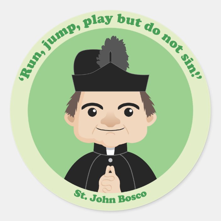 St. John Bosco Classic Round Sticker | Zazzle.com