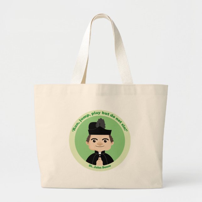 St. John Bosco Large Tote Bag (Front)