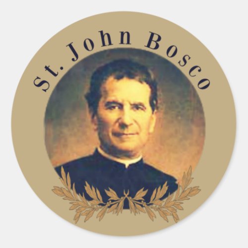 St John Bosco Priest Classic Round Sticker