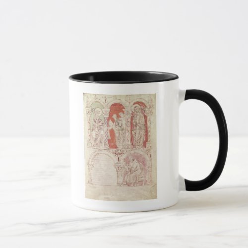 St John Cassian writing and monks offering Mug