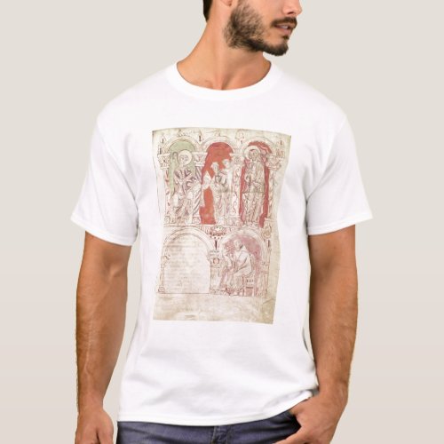 St John Cassian writing and monks offering T_Shirt