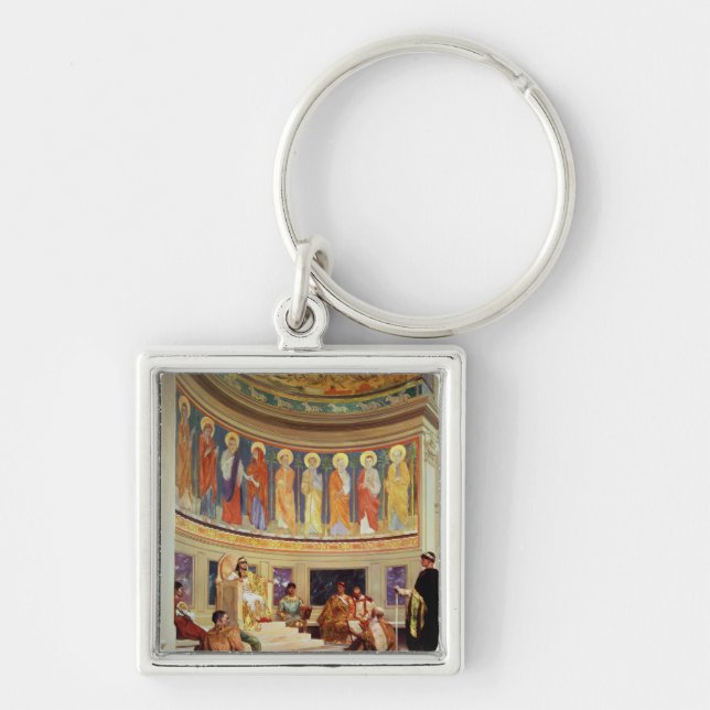 St John Chrysostom  exiled by Empress Eudoxia Keychain (Front)