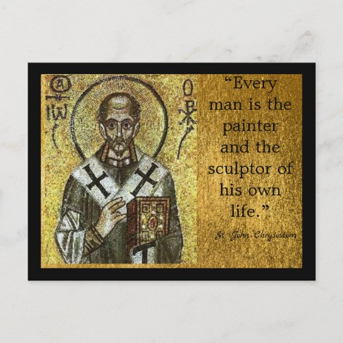 St John Chrysostom l Orthodox l Catholic l Icon Postcard