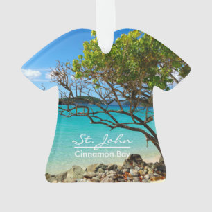 St. John Cinnamon Bay Beach Shirt Ornament
