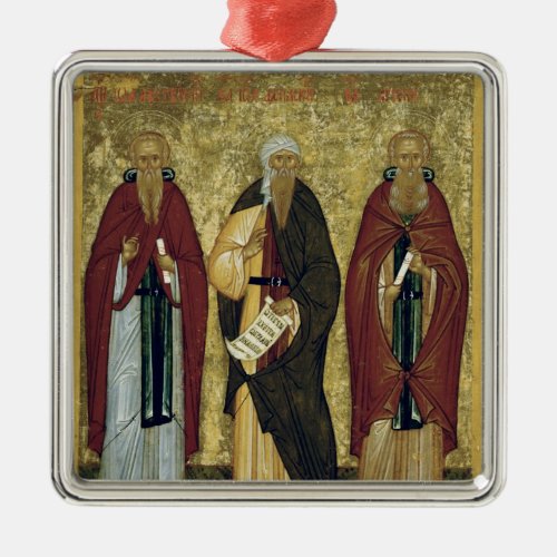 St John Climacus  St John of Damascus Metal Ornament