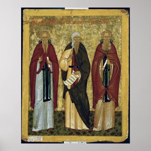 St John Climacus  St John of Damascus Poster