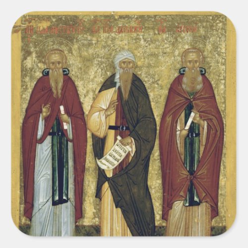 St John Climacus  St John of Damascus Square Sticker
