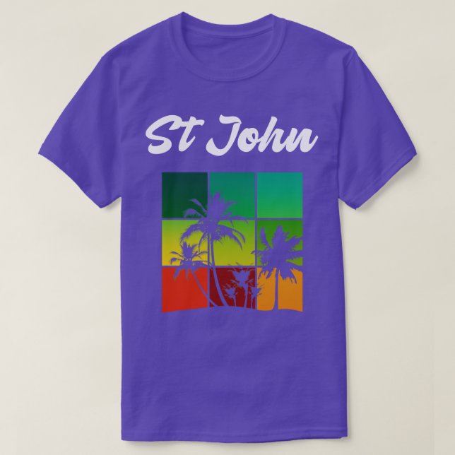 St John Cool Virgin Islands Vacation Souvenir T-Shirt (Design Front)