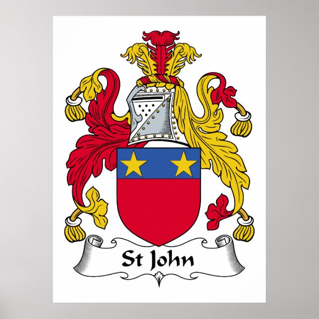 St John Family Crest Poster (Front)