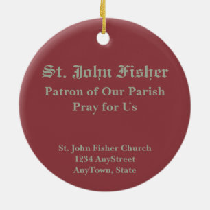 St. John Fisher (SAU 025) Circular Ceramic Ornament