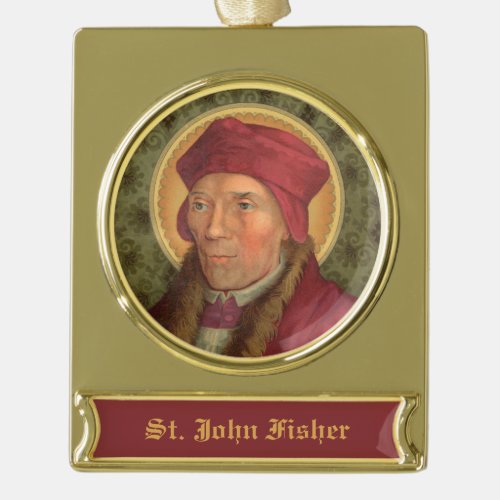 St John Fisher SAU 025 Gold Plated Banner Ornament