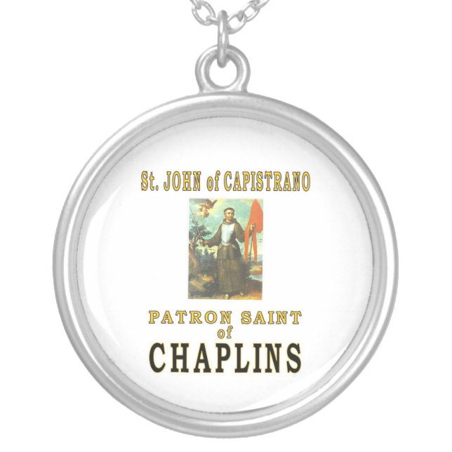 ST JOHN of CAPISTRANO Silver Plated Necklace (Front)