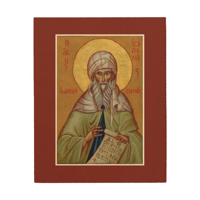 St. John of Damascus Wood Print Icon 8"x10" (Front)